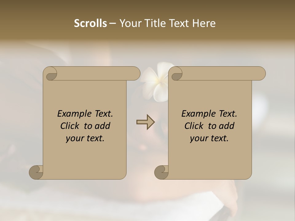 A Young Woman Having Massage In Tropical Spa PowerPoint Template