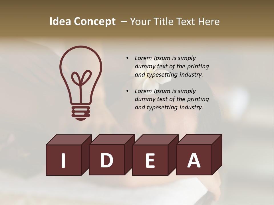 A Young Woman Having Massage In Tropical Spa PowerPoint Template