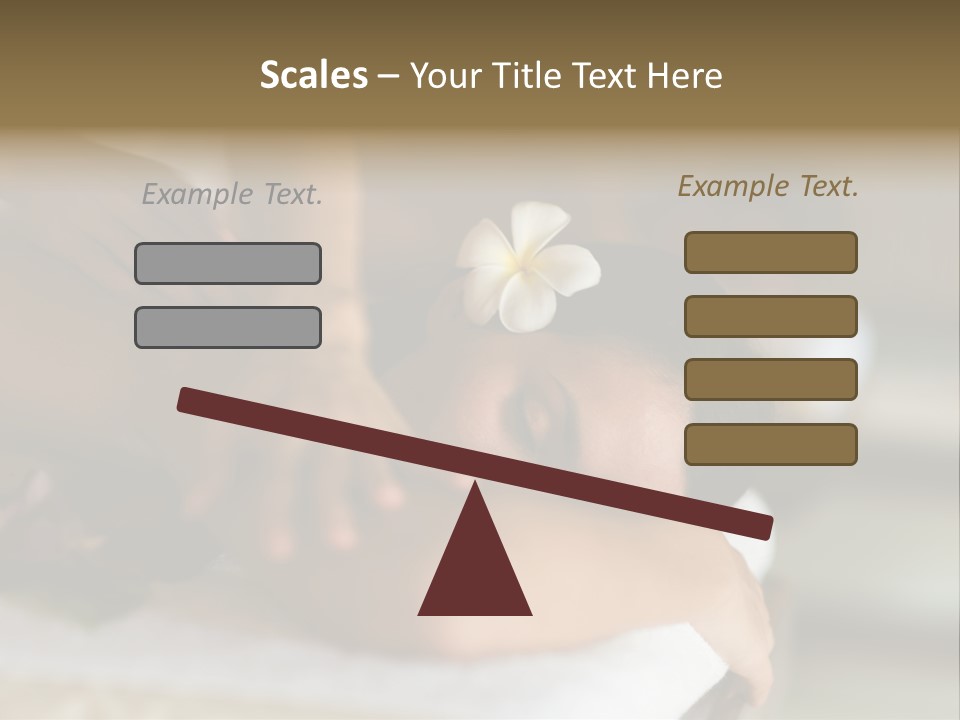 A Young Woman Having Massage In Tropical Spa PowerPoint Template