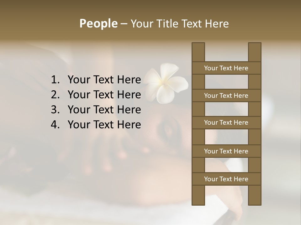 A Young Woman Having Massage In Tropical Spa PowerPoint Template