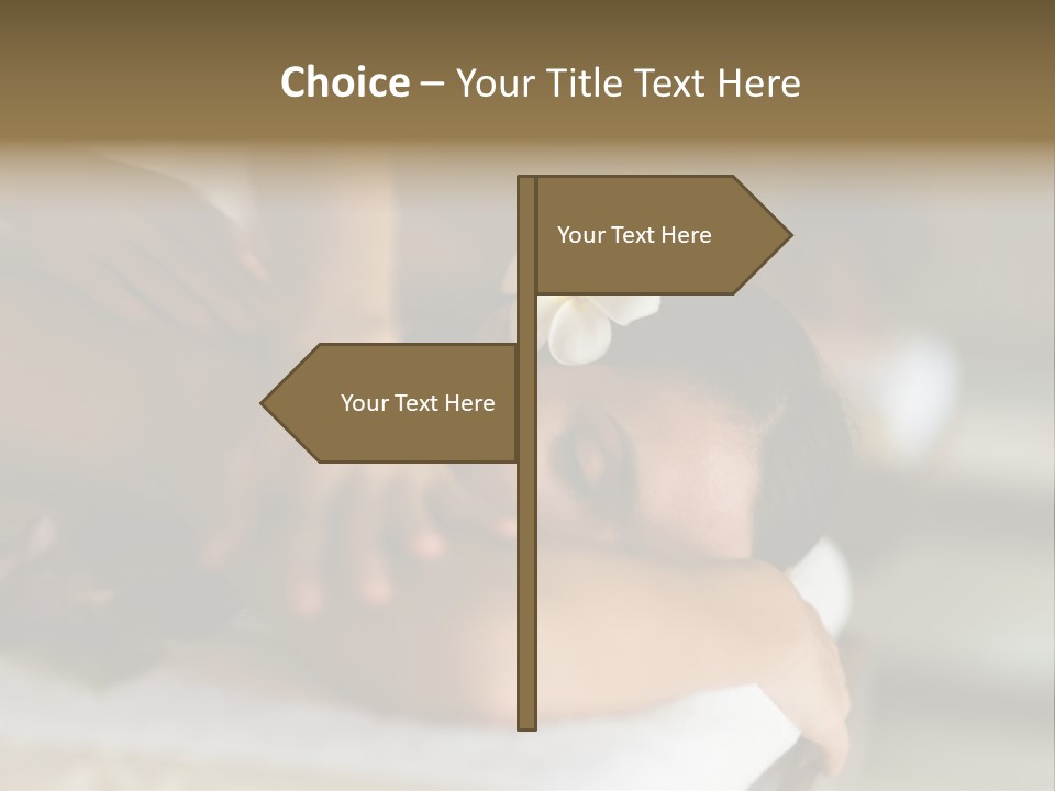 A Young Woman Having Massage In Tropical Spa PowerPoint Template