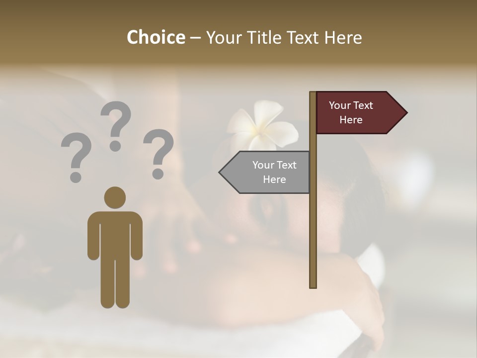 A Young Woman Having Massage In Tropical Spa PowerPoint Template