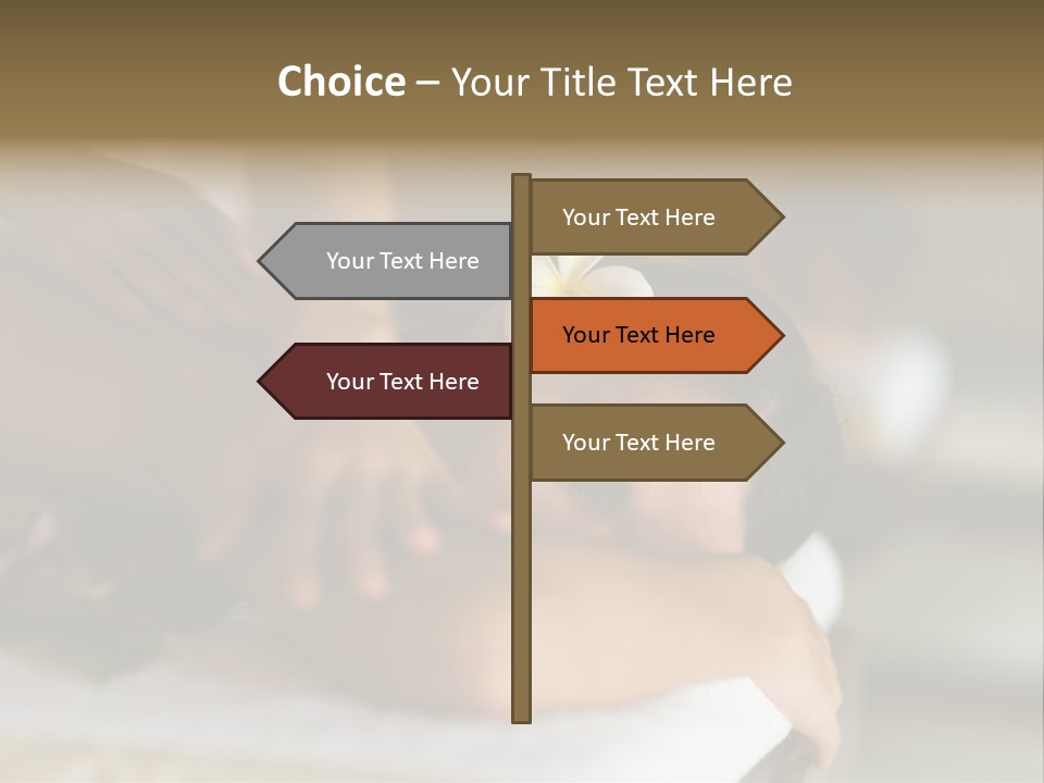 A Young Woman Having Massage In Tropical Spa PowerPoint Template