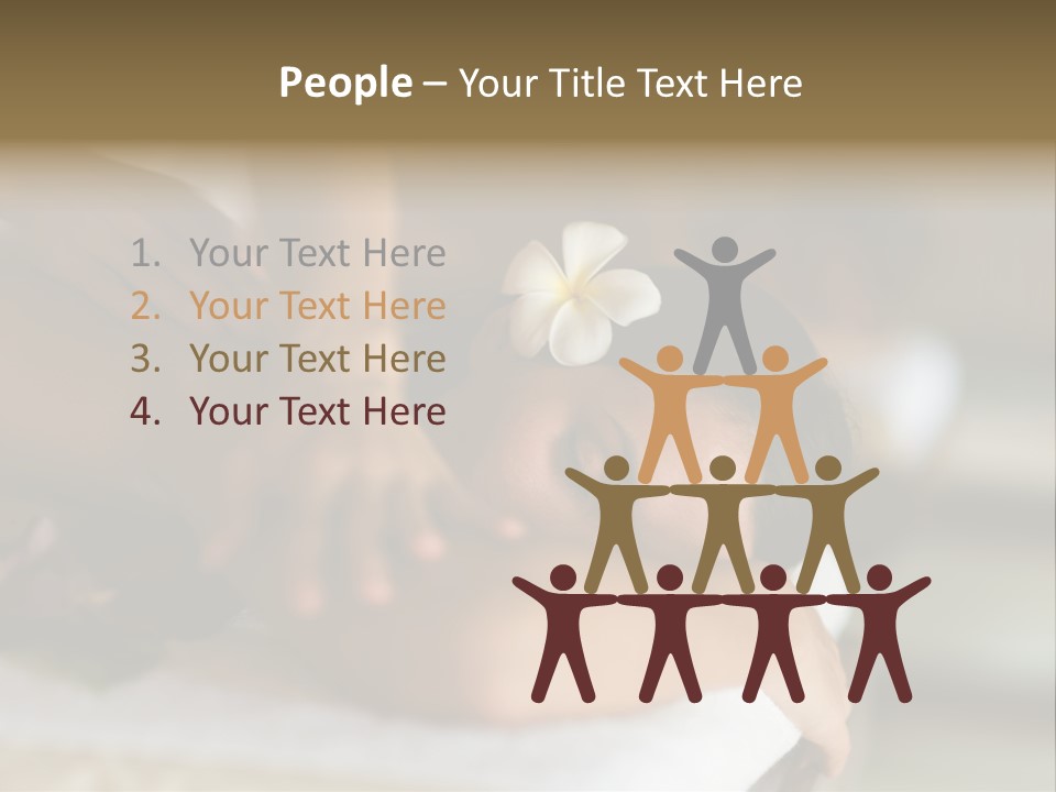 A Young Woman Having Massage In Tropical Spa PowerPoint Template