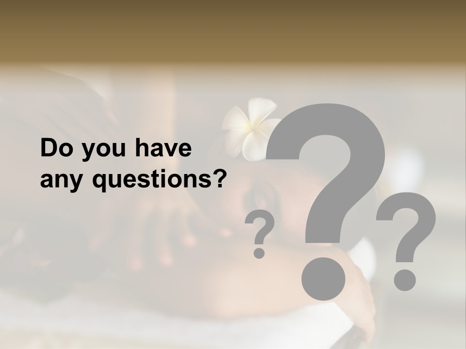 A Young Woman Having Massage In Tropical Spa PowerPoint Template