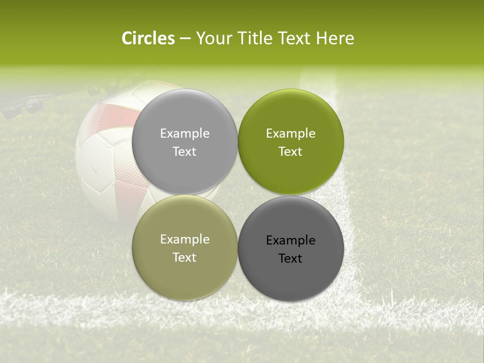 Image Of A Soccer Player Touching The Ball PowerPoint Template