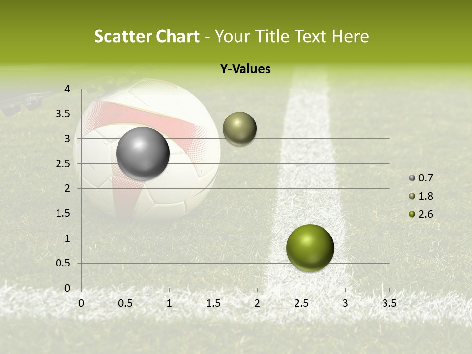 Image Of A Soccer Player Touching The Ball PowerPoint Template