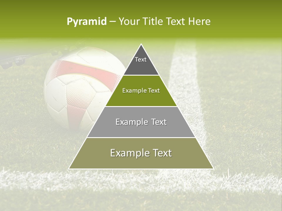 Image Of A Soccer Player Touching The Ball PowerPoint Template