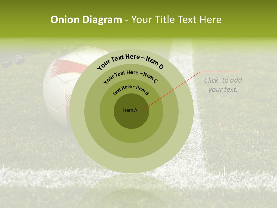 Image Of A Soccer Player Touching The Ball PowerPoint Template