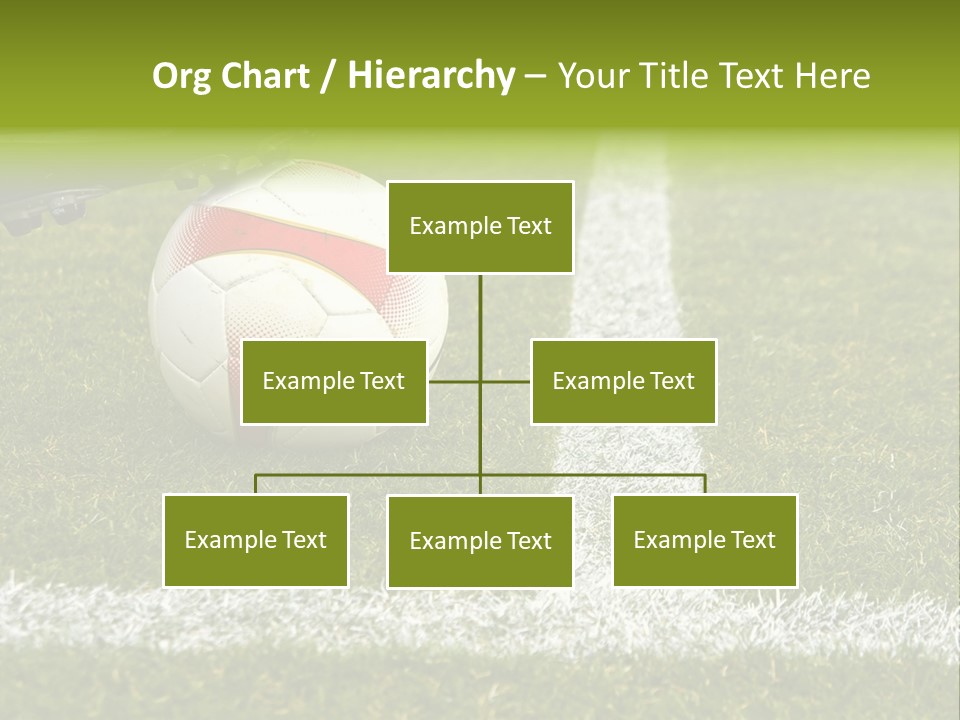 Image Of A Soccer Player Touching The Ball PowerPoint Template