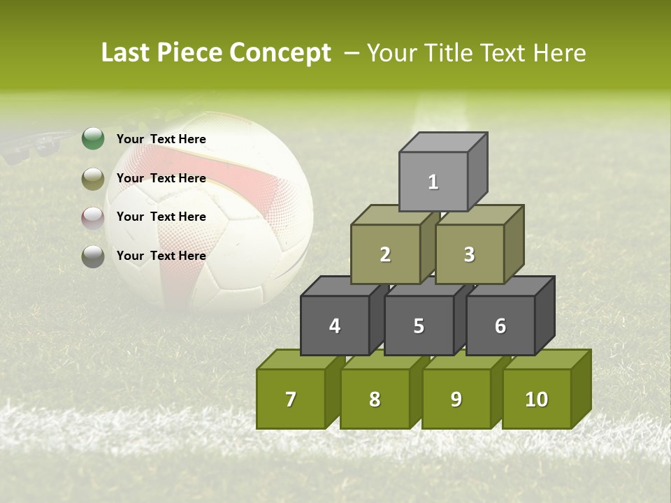 Image Of A Soccer Player Touching The Ball PowerPoint Template