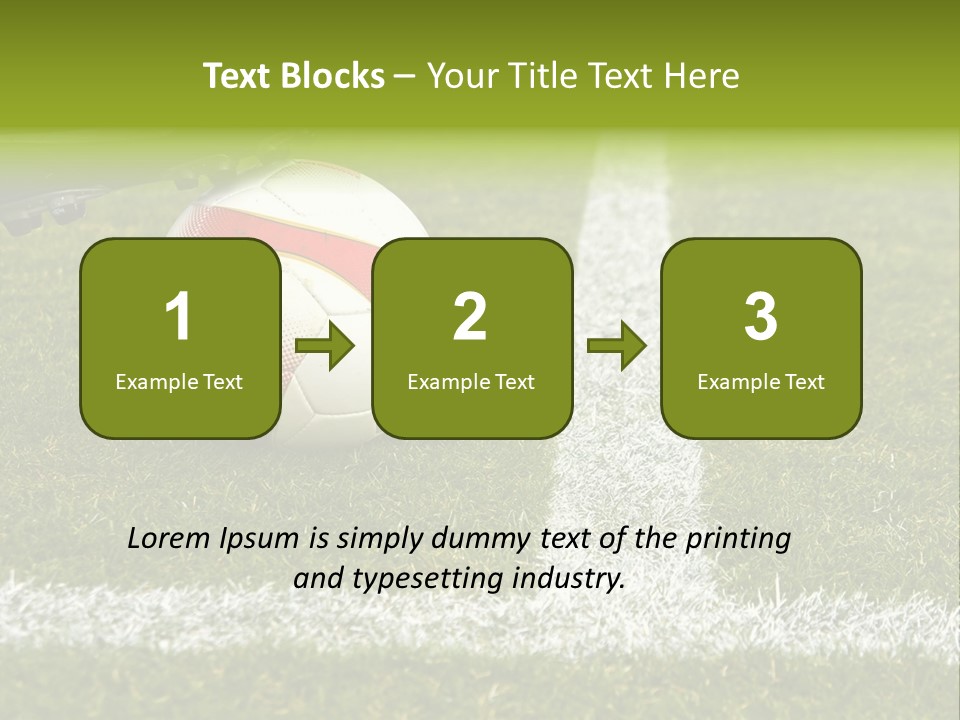 Image Of A Soccer Player Touching The Ball PowerPoint Template