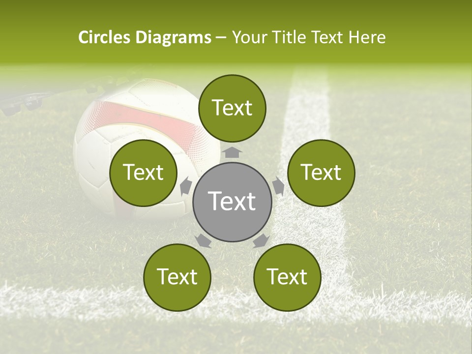 Image Of A Soccer Player Touching The Ball PowerPoint Template