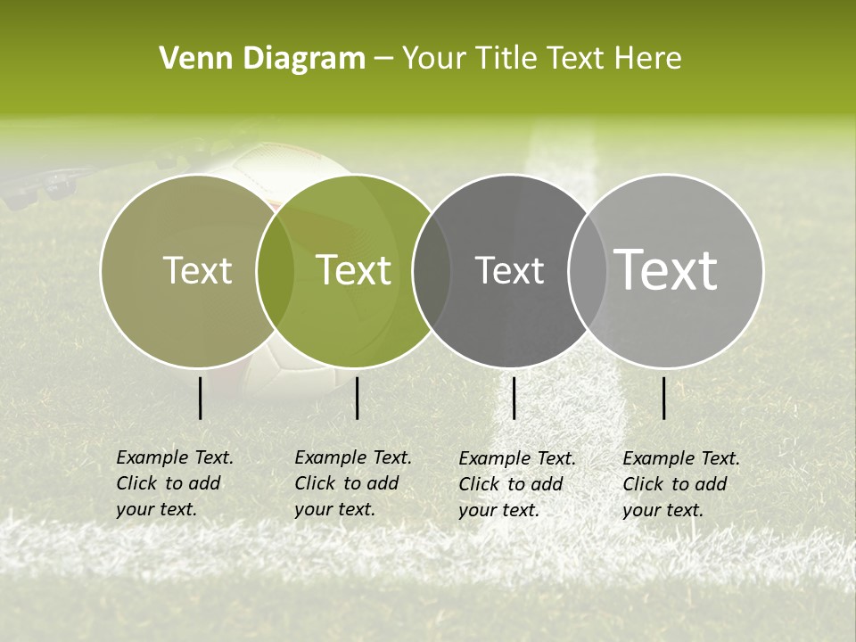 Image Of A Soccer Player Touching The Ball PowerPoint Template