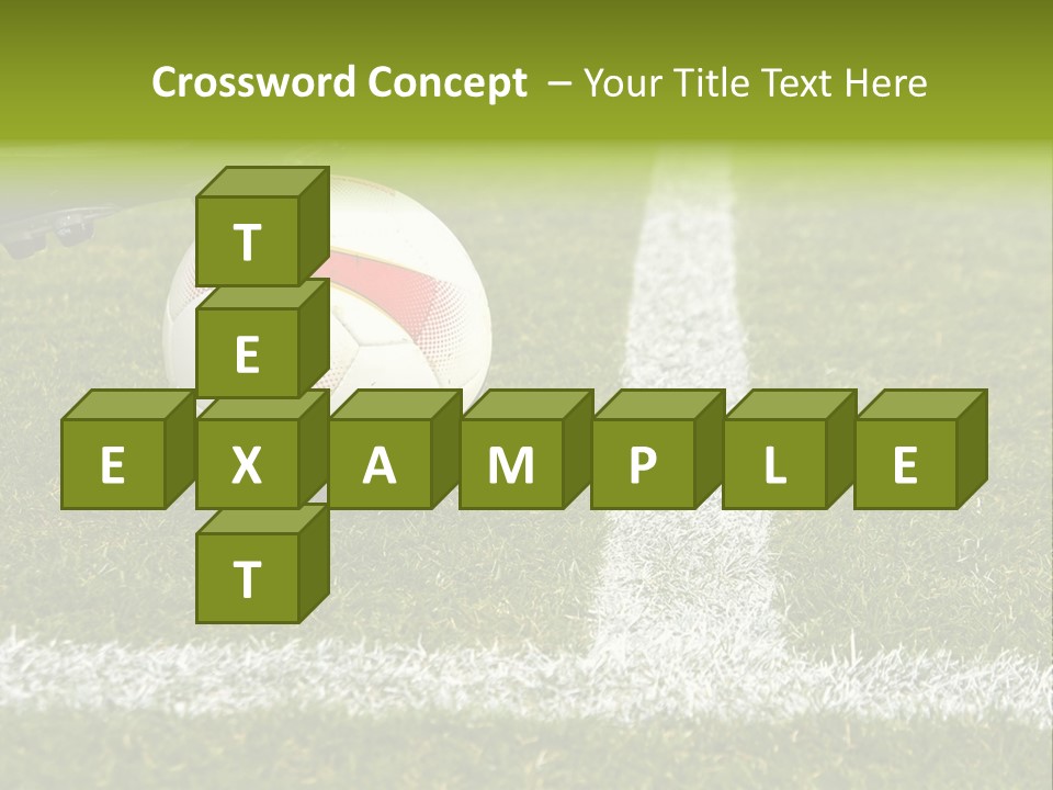 Image Of A Soccer Player Touching The Ball PowerPoint Template