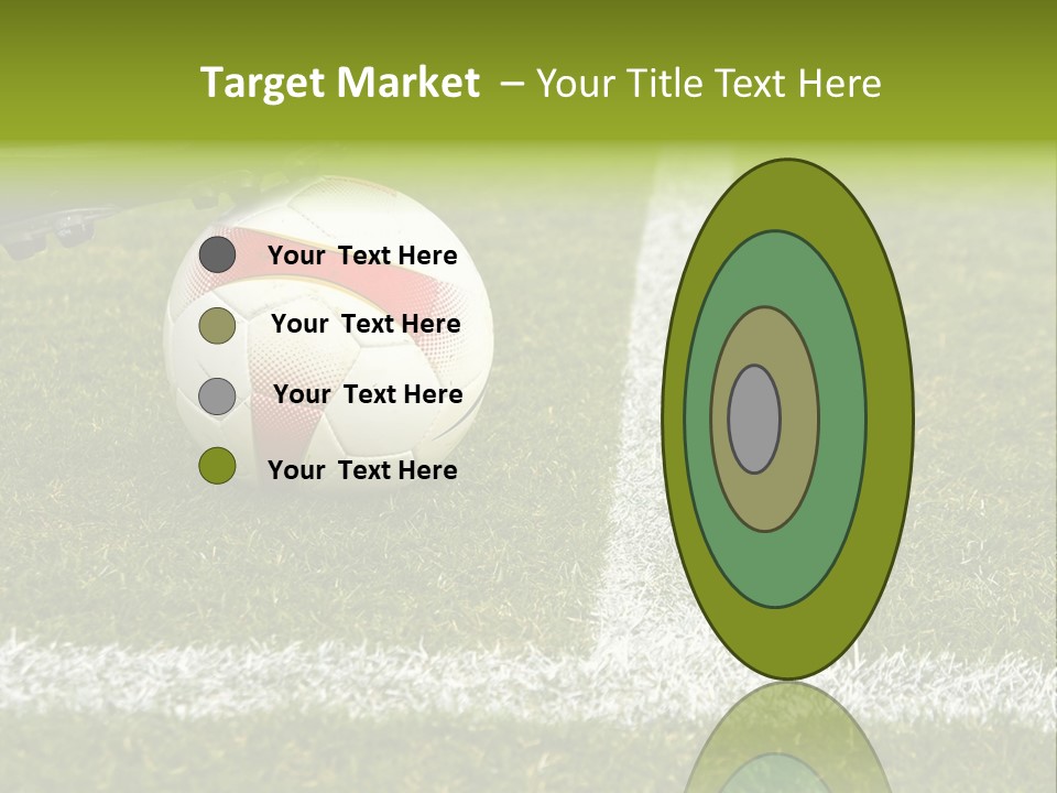 Image Of A Soccer Player Touching The Ball PowerPoint Template