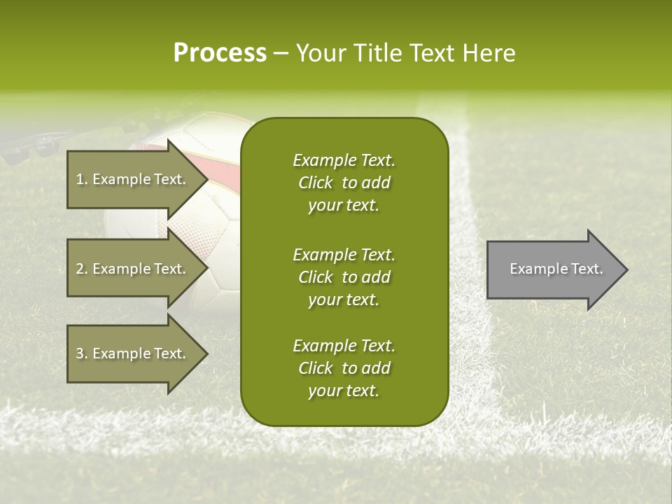 Image Of A Soccer Player Touching The Ball PowerPoint Template