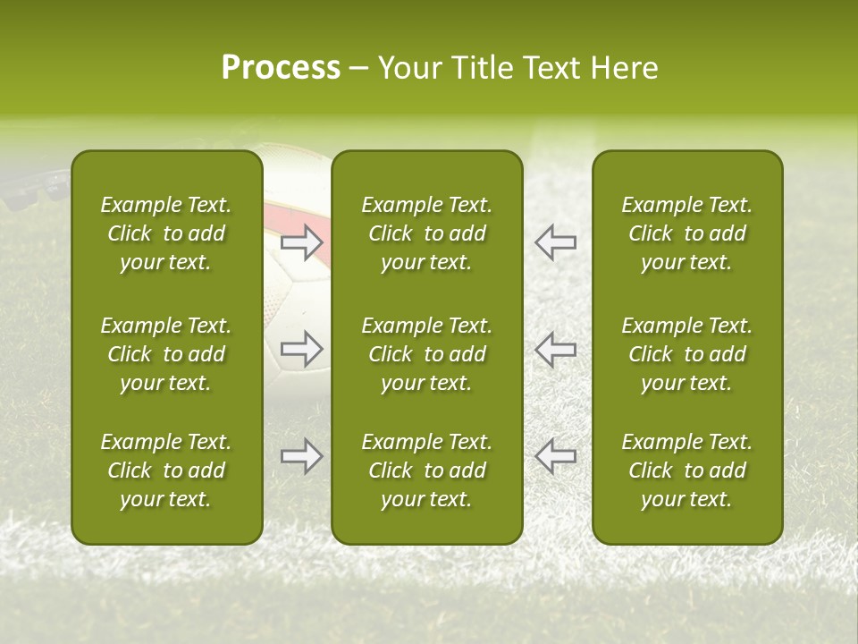 Image Of A Soccer Player Touching The Ball PowerPoint Template