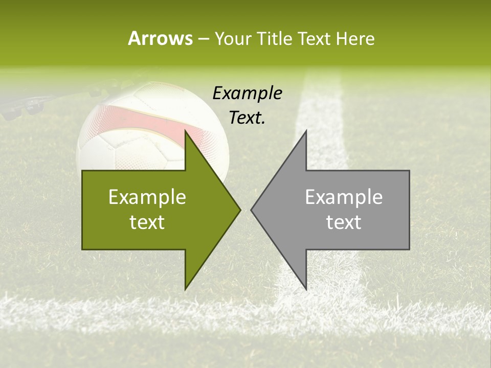 Image Of A Soccer Player Touching The Ball PowerPoint Template