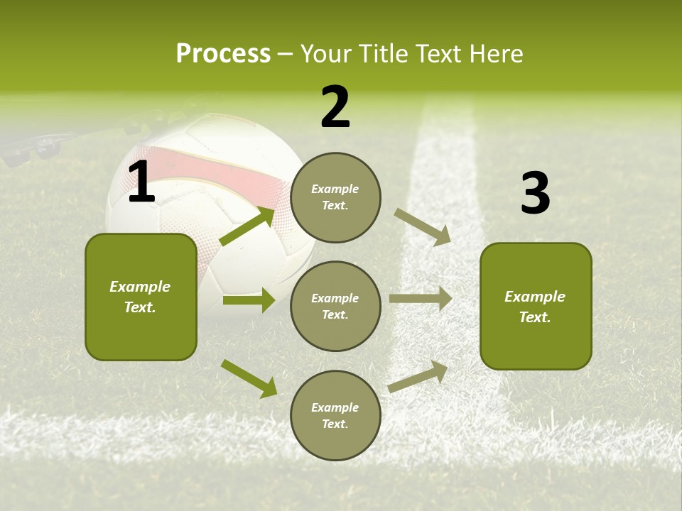 Image Of A Soccer Player Touching The Ball PowerPoint Template