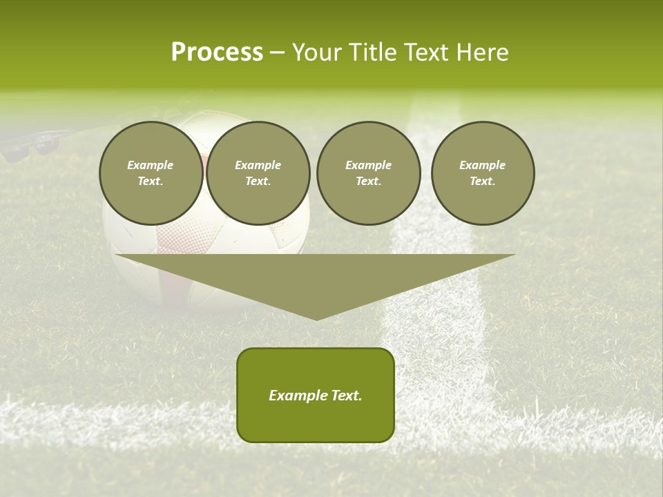 Image Of A Soccer Player Touching The Ball PowerPoint Template