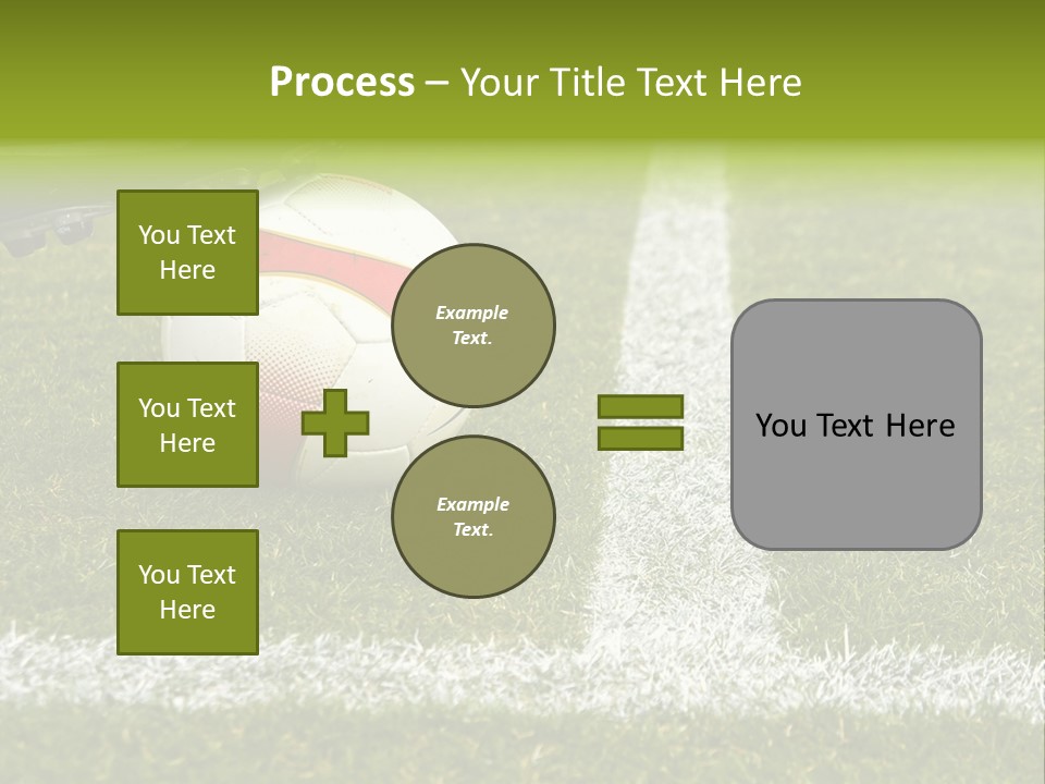 Image Of A Soccer Player Touching The Ball PowerPoint Template