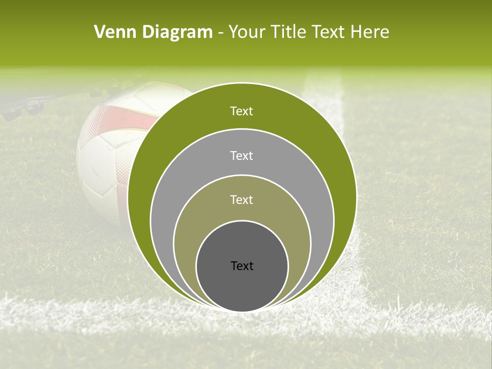Image Of A Soccer Player Touching The Ball PowerPoint Template