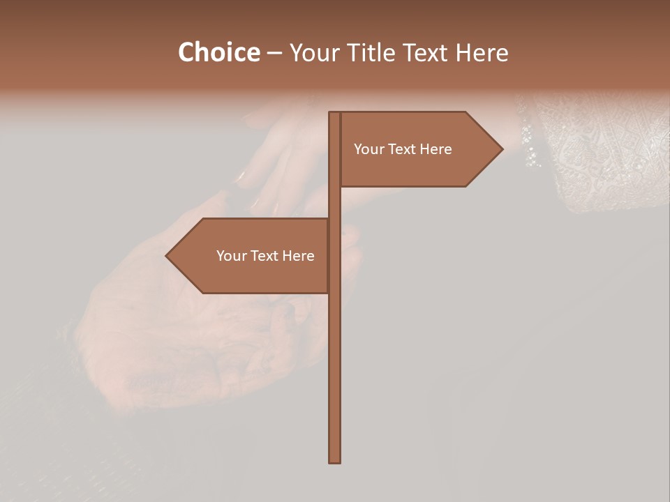 Rich Hand Giving Alms To Beggar PowerPoint Template