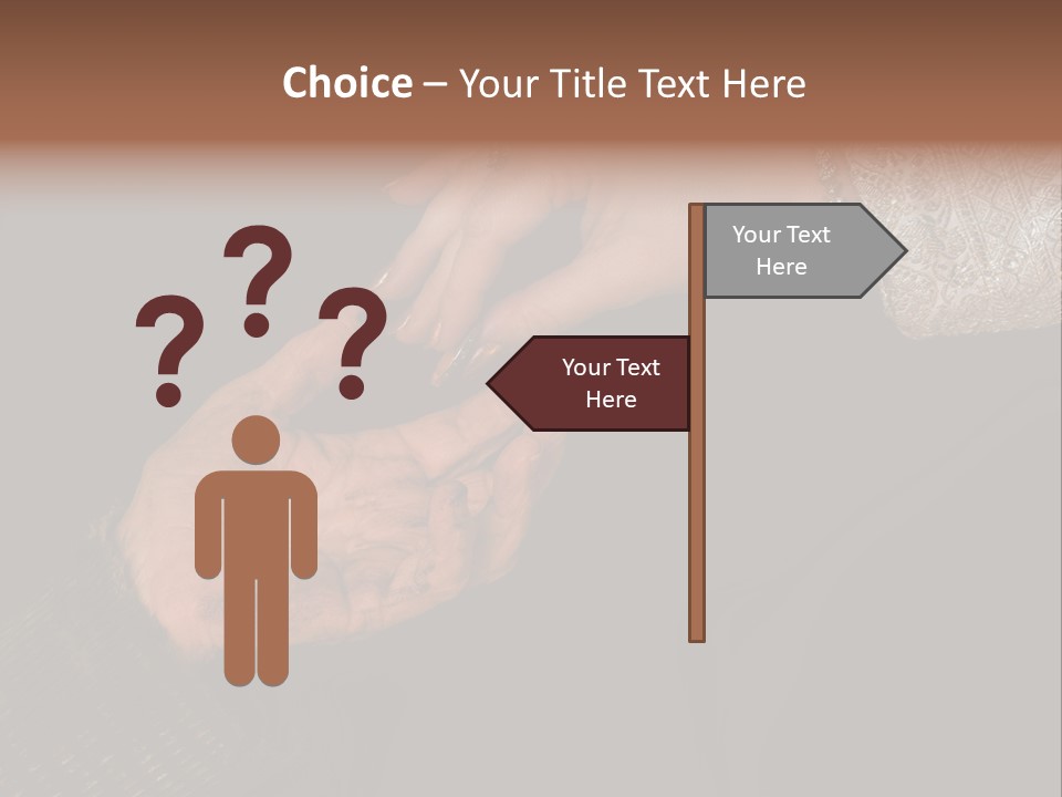 Rich Hand Giving Alms To Beggar PowerPoint Template