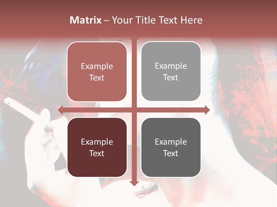 Girl Smoking PowerPoint Template