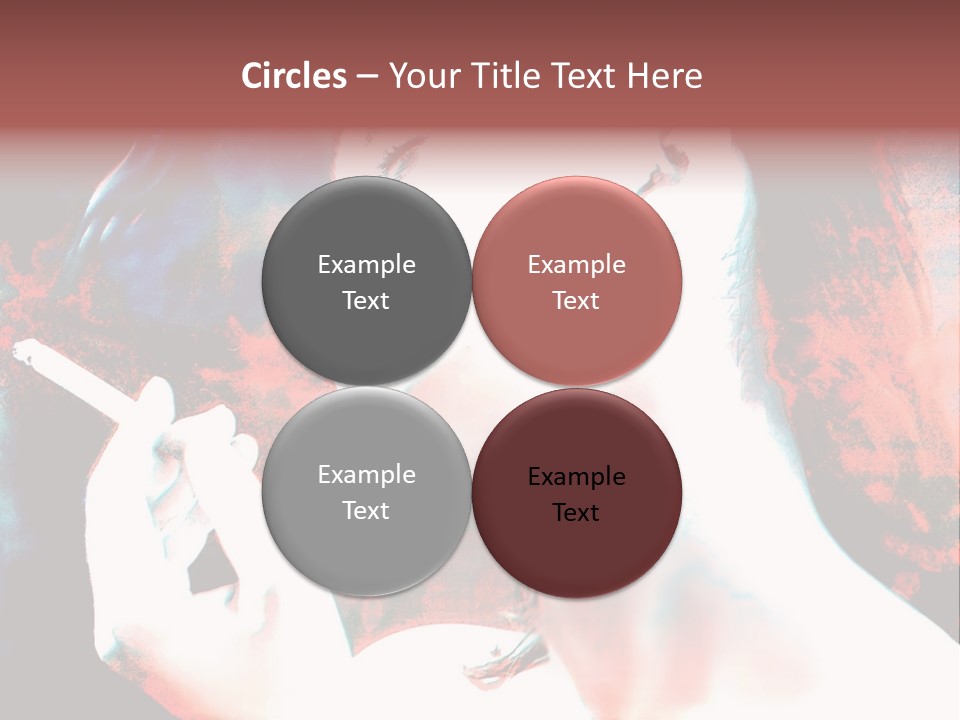 Girl Smoking PowerPoint Template