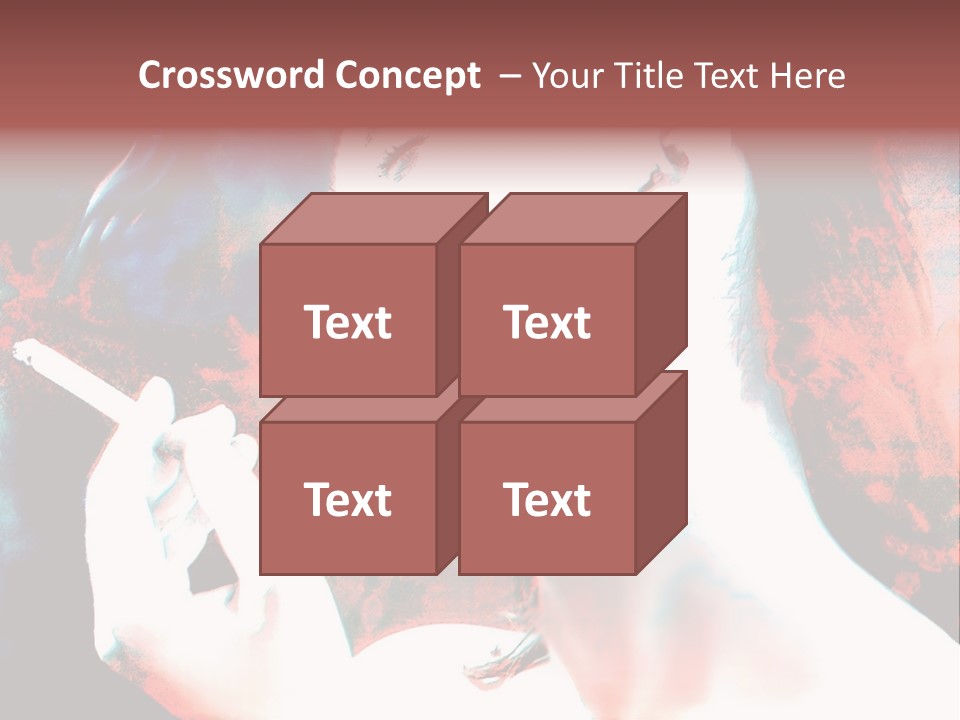 Girl Smoking PowerPoint Template