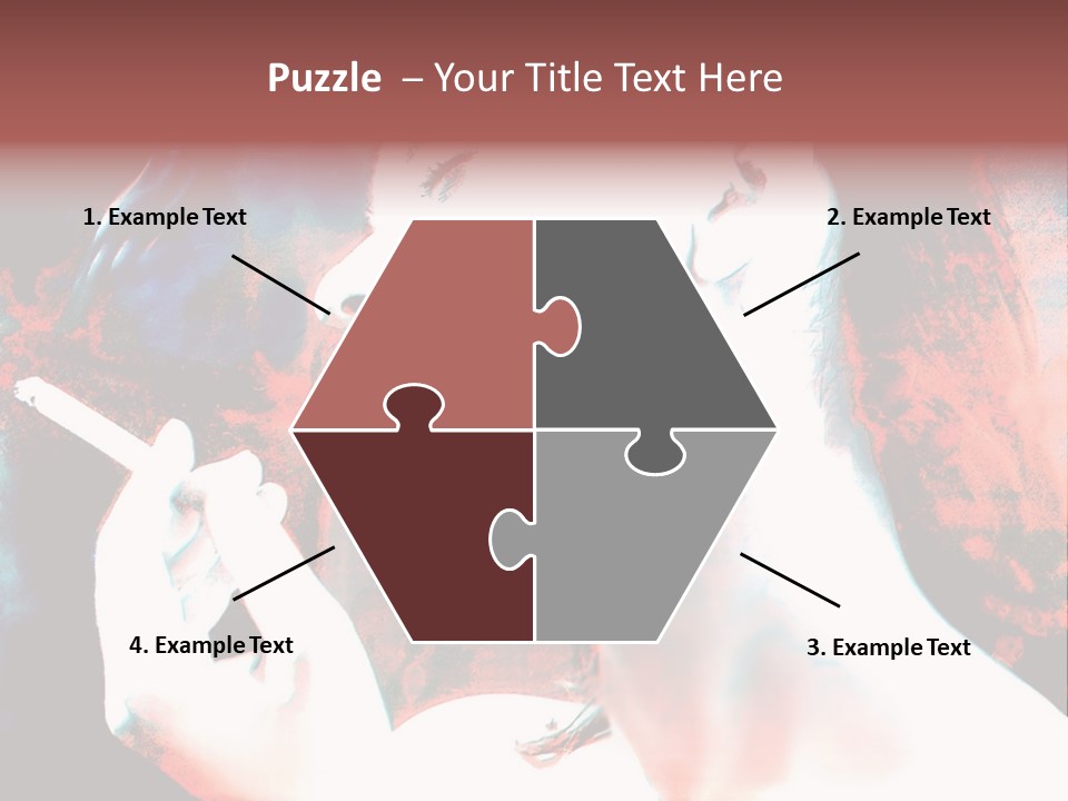 Girl Smoking PowerPoint Template