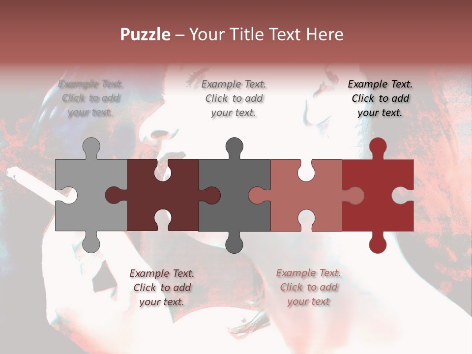 Girl Smoking PowerPoint Template