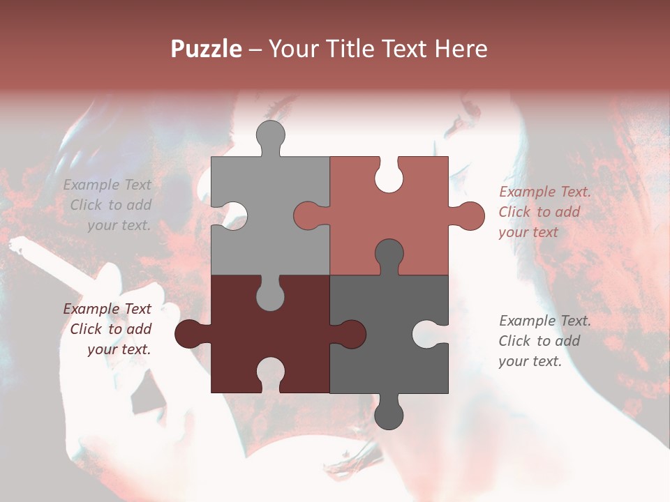 Girl Smoking PowerPoint Template