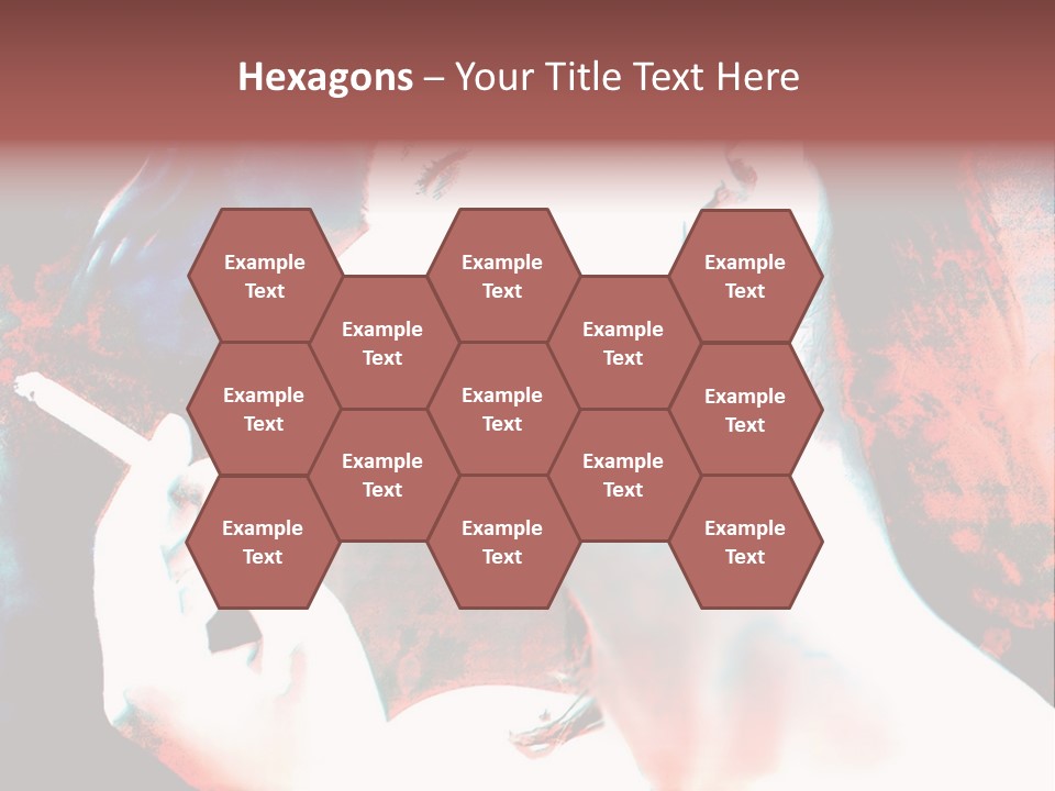 Girl Smoking PowerPoint Template