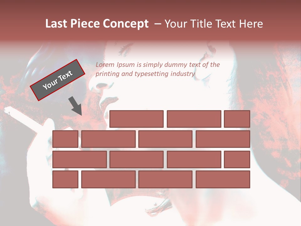 Girl Smoking PowerPoint Template