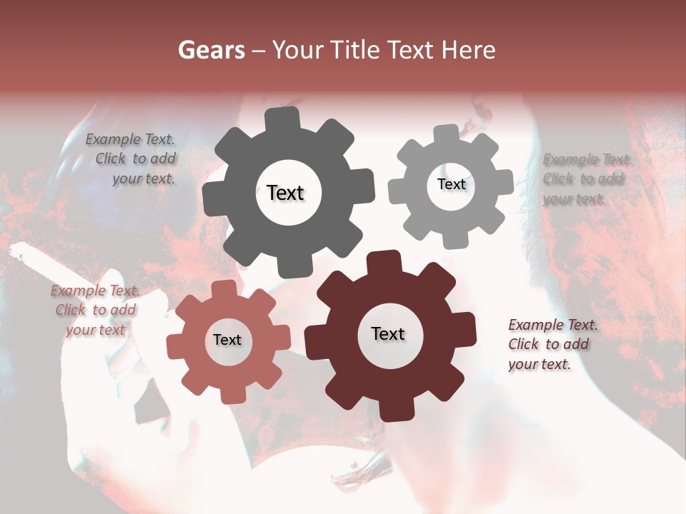 Girl Smoking PowerPoint Template