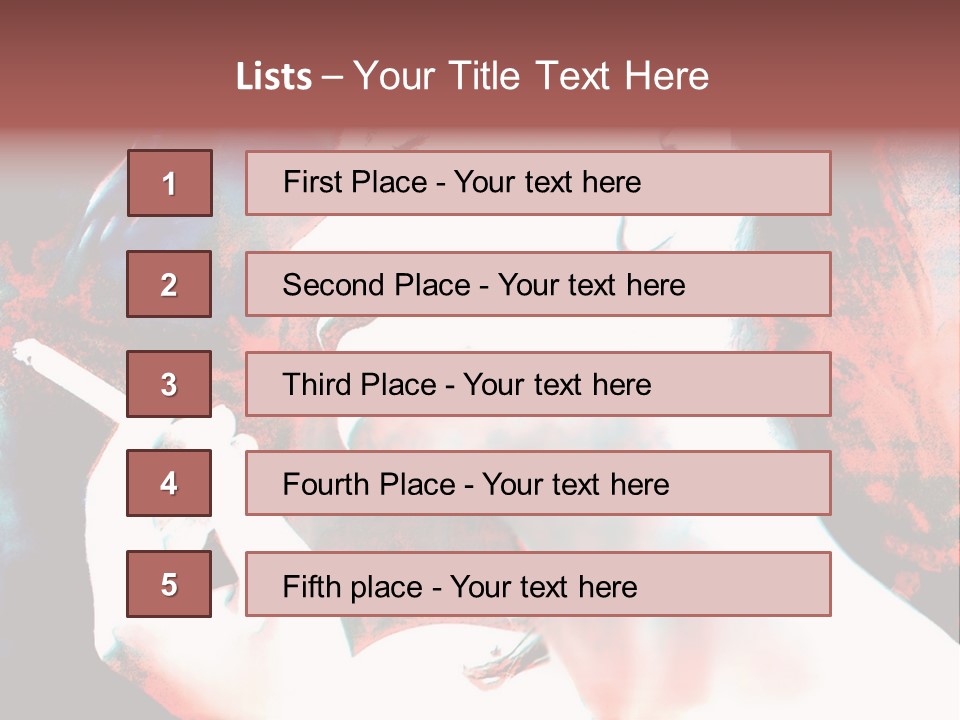 Girl Smoking PowerPoint Template