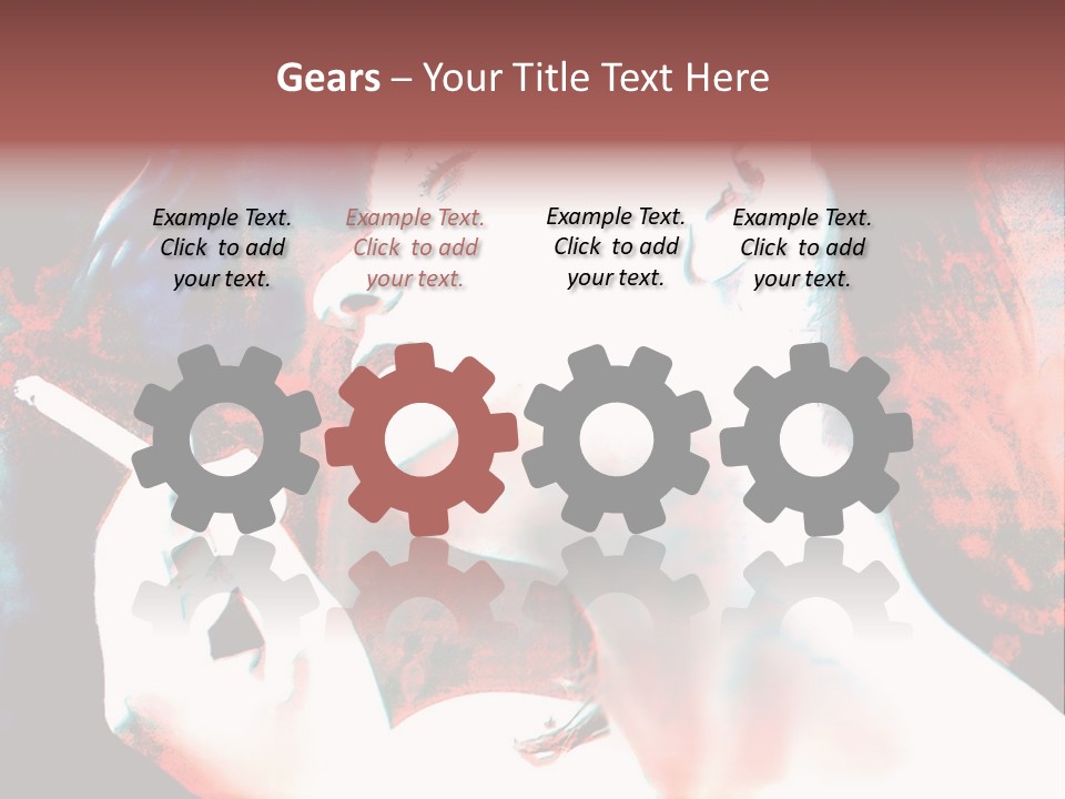 Girl Smoking PowerPoint Template