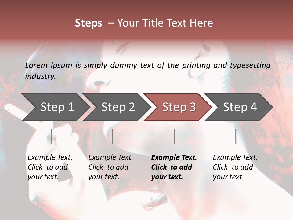 Girl Smoking PowerPoint Template