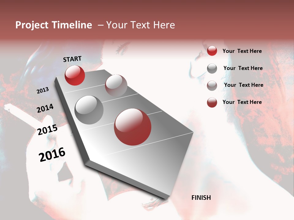 Girl Smoking PowerPoint Template