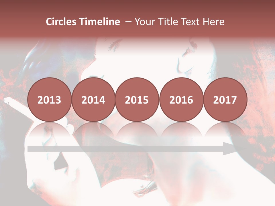 Girl Smoking PowerPoint Template