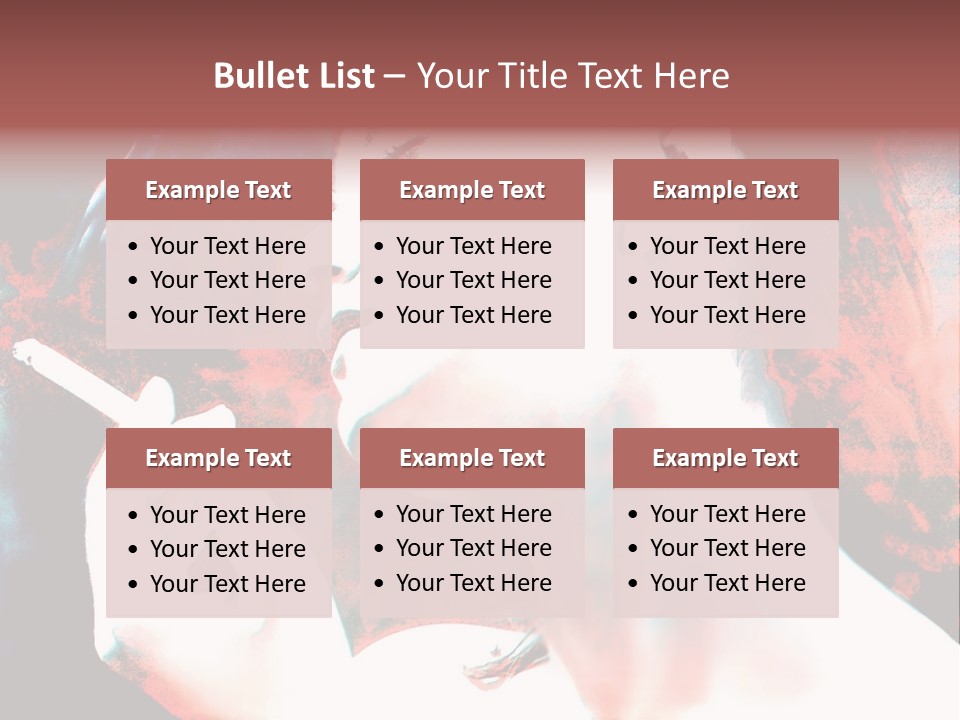 Girl Smoking PowerPoint Template