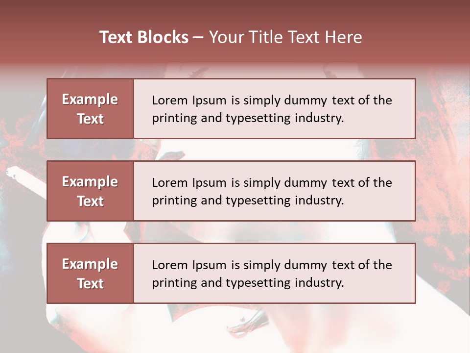 Girl Smoking PowerPoint Template