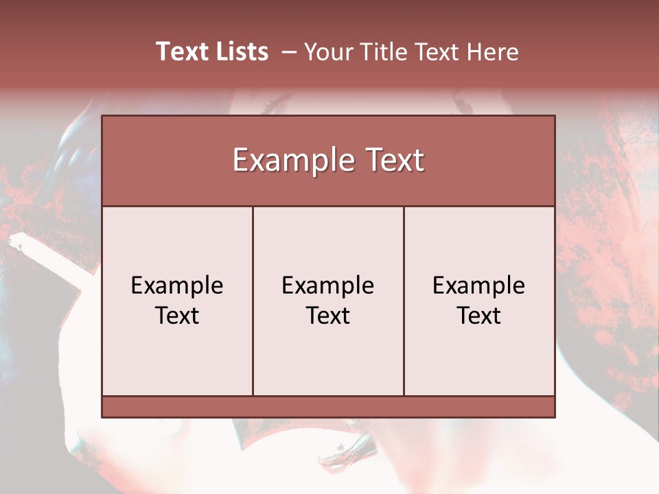 Girl Smoking PowerPoint Template