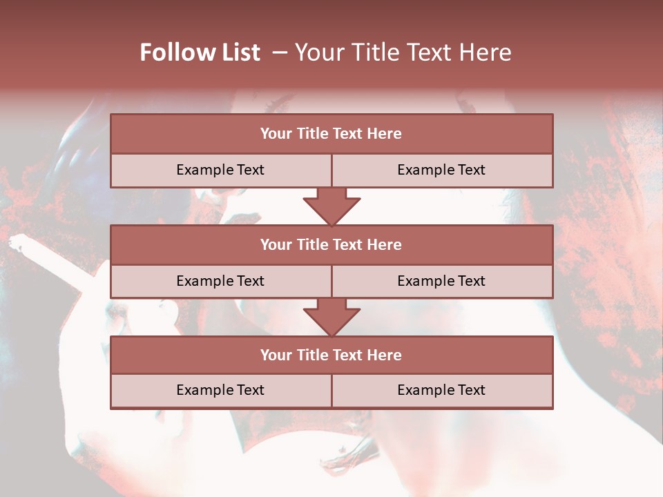 Girl Smoking PowerPoint Template