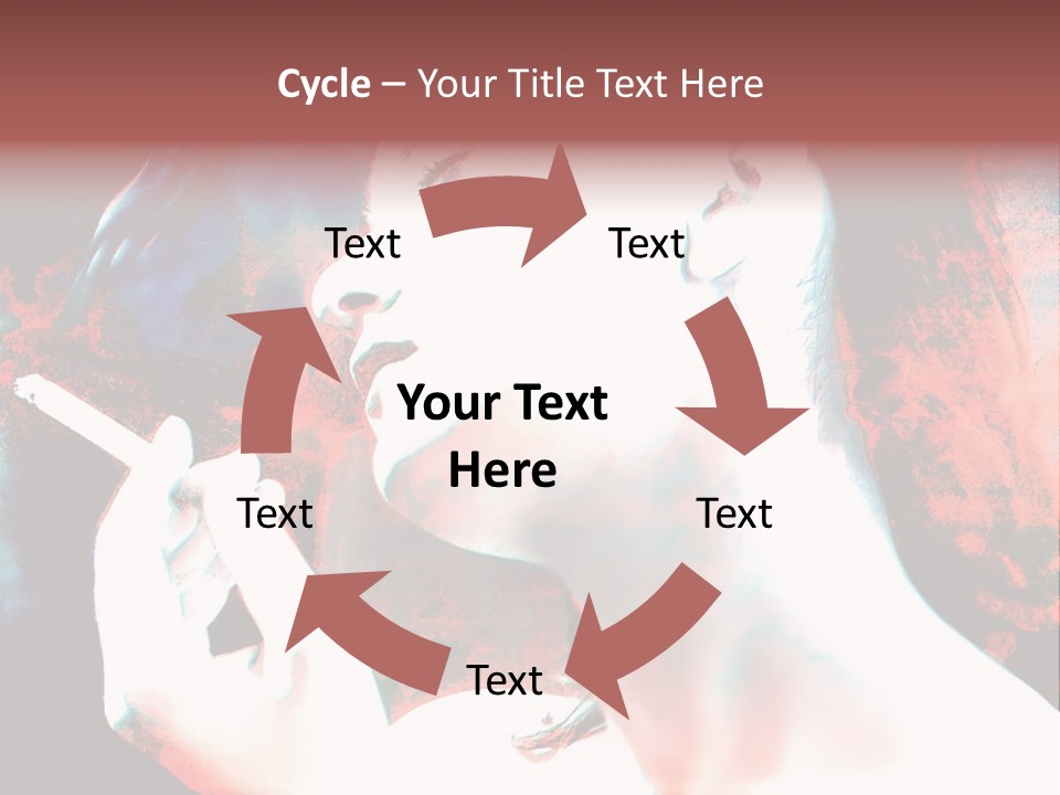 Girl Smoking PowerPoint Template