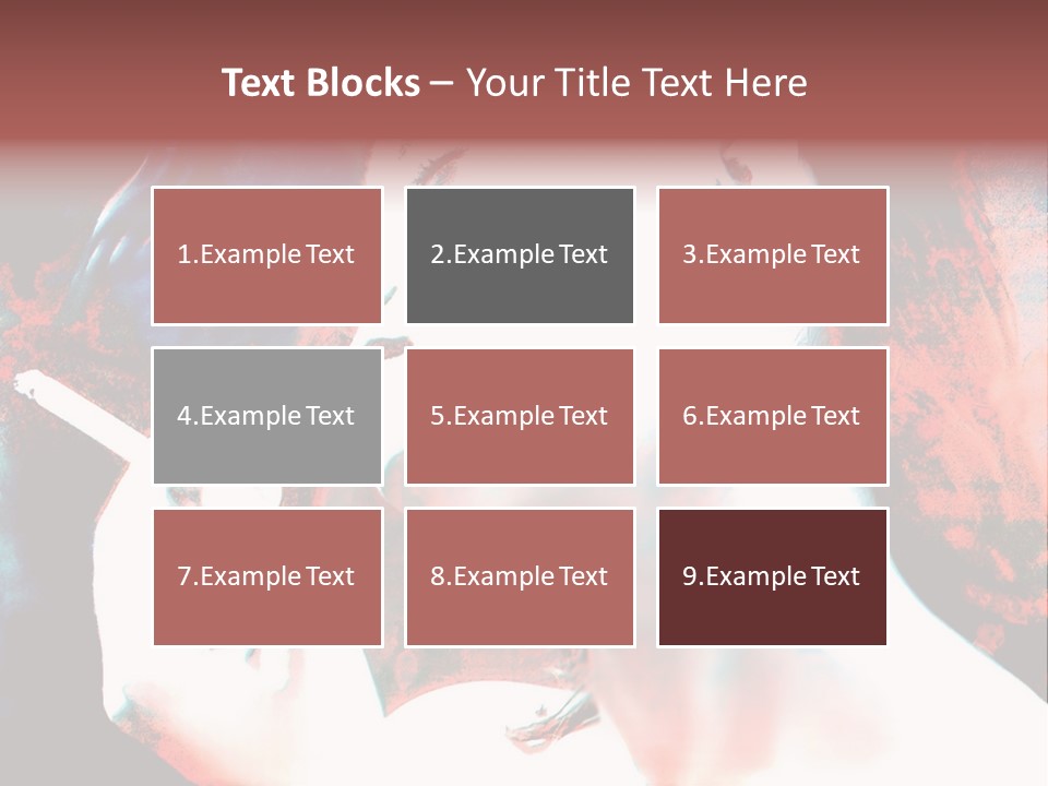 Girl Smoking PowerPoint Template