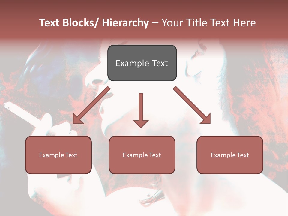 Girl Smoking PowerPoint Template